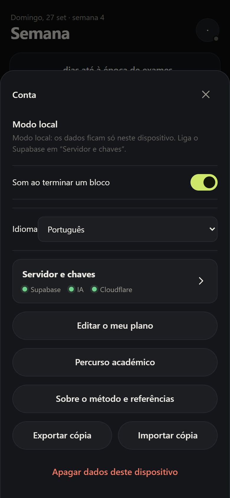 Folha Conta com o resumo do estado