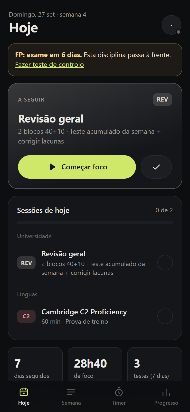 1. Hoje